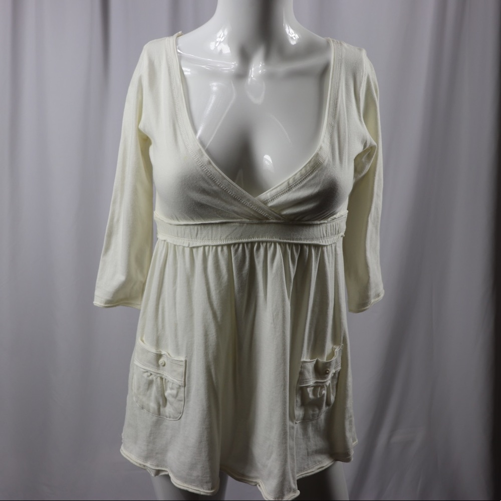 Brand new mid sleeve white top